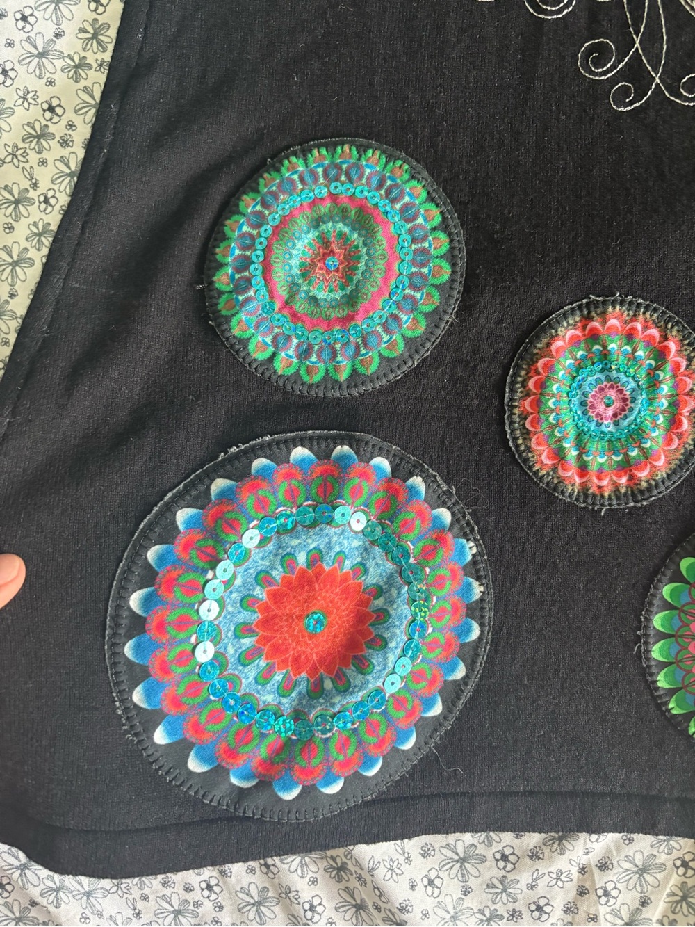 Desigual Mandala Y2K Knit Dress with sequins & embroidery - Picture 5 of 9